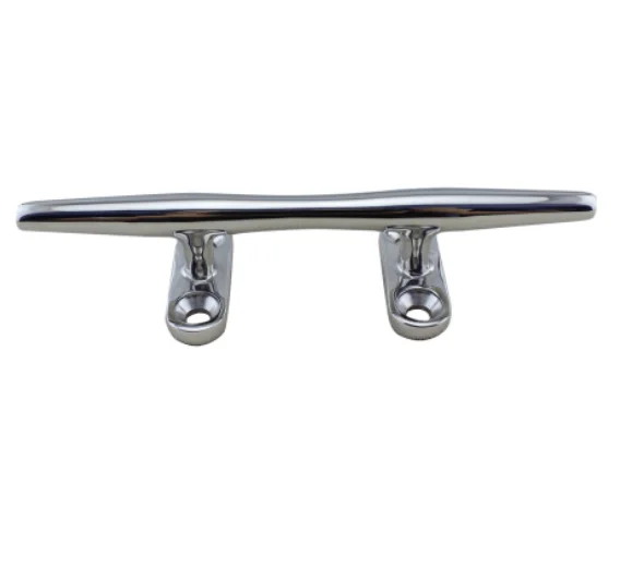 Stainless Steel Marine Hardware Base Marine Bollard Boat Dock 6 Inch Deck Rope Cleat Marine Outfitting Hollow Open Base Cleat
