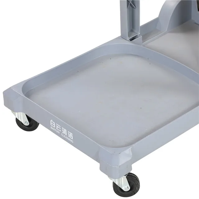 AF08170 Grey Swift Hospital Hotel Folding Janitor Cart Housekeeping Equipments Cleaning Trolley Cart