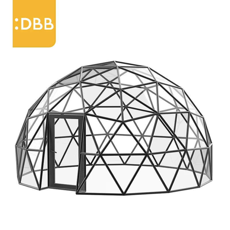 Best Selling 12Ft Round Greenhouse Glass Greenhouse Garden Professional Galvanized Steel Steel Prefab Green Houses