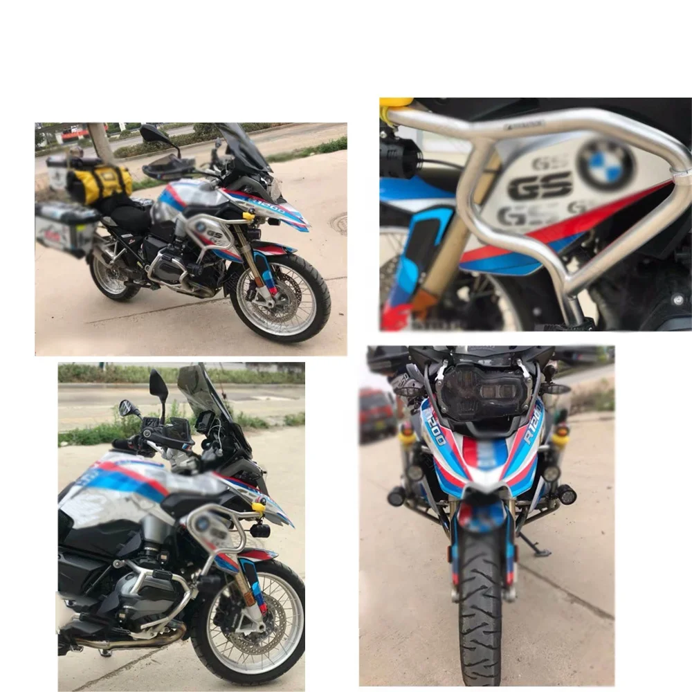 For BMW R1200GS LC R 1200GS Motorcycle Body Fuel Tank Exhaust Pipe Nozzle Sticker One Set Decorative Protection Sticker