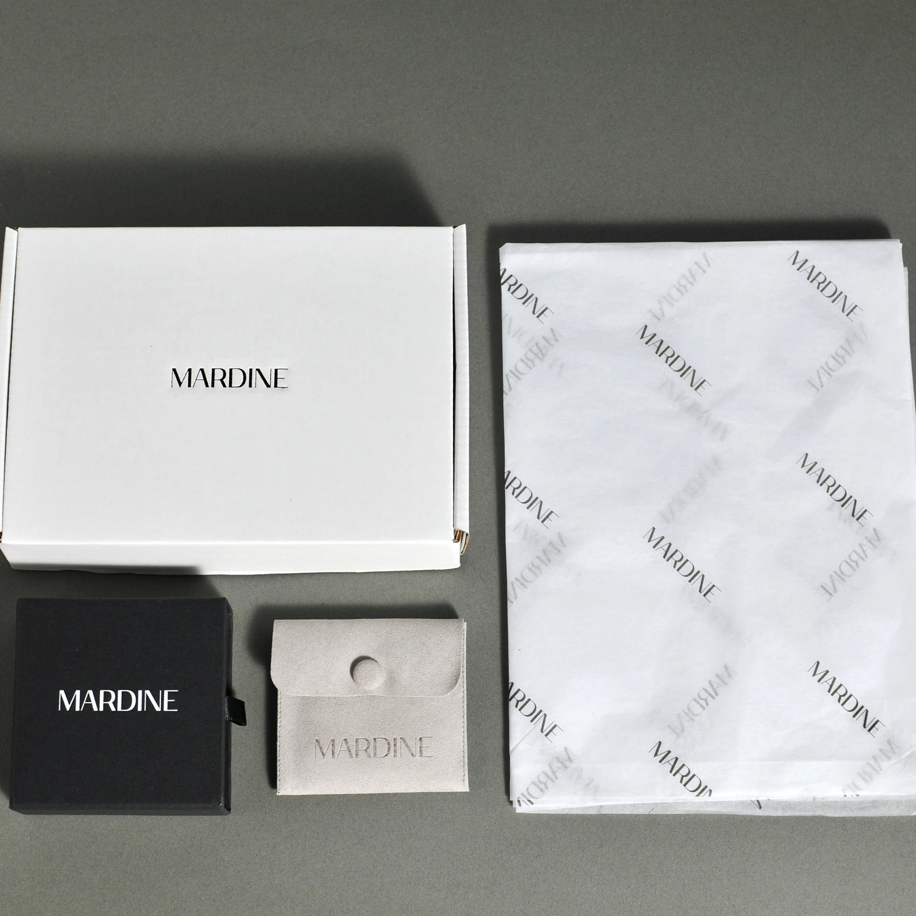 Jewelry Packaging Sets Jewelry Button Pouch Tissue Paper Custom Logo Drawer Box Mail Shipping Box
