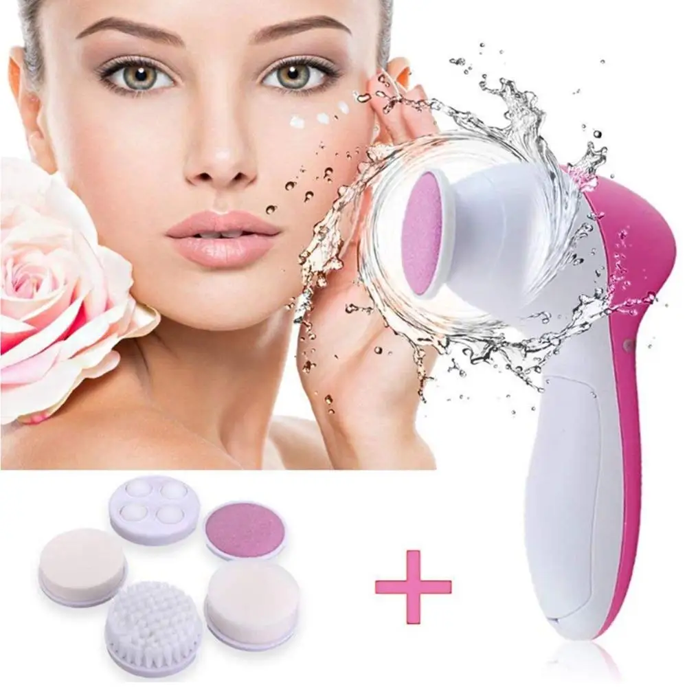 5 in 1 Cleansing Brush Beauty Cleansing Brush Vibrating Blackhead Removal Brush