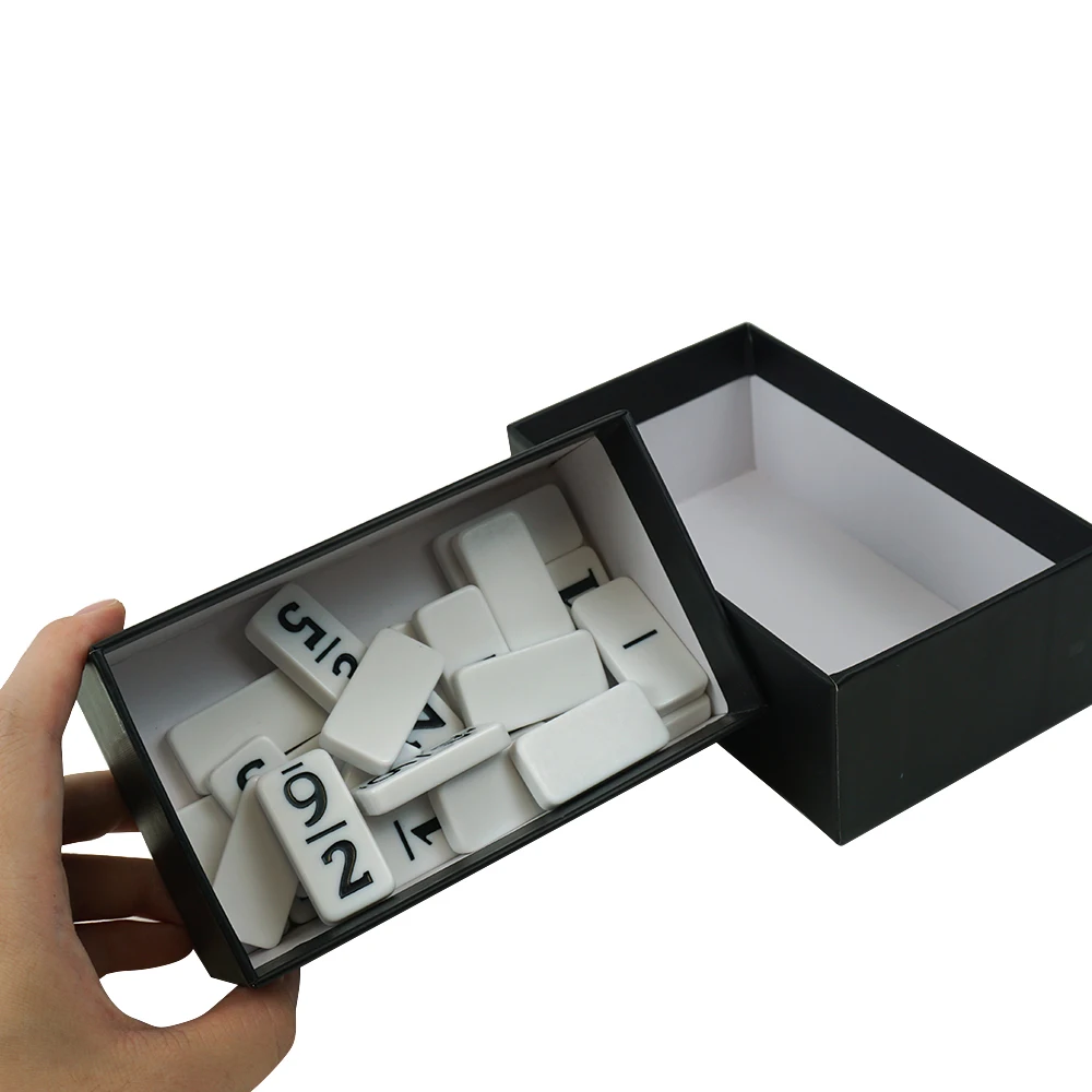 Factory customised 2023 latest  numbersed double twelve domino set 4007 size double 12 domino with number in box
