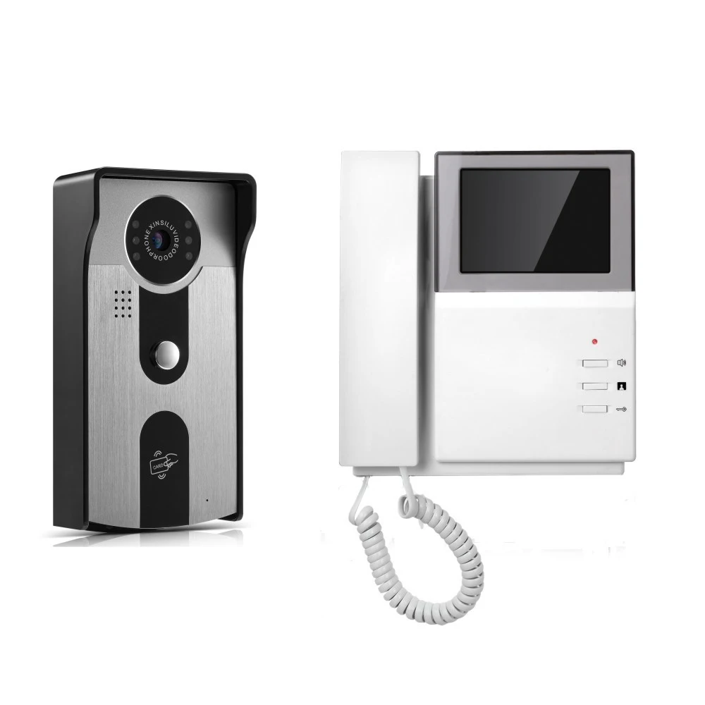 Video door phone manufacturer best selling 4.3inch video intercom with waterproof doorbell camera 4 wire door phone