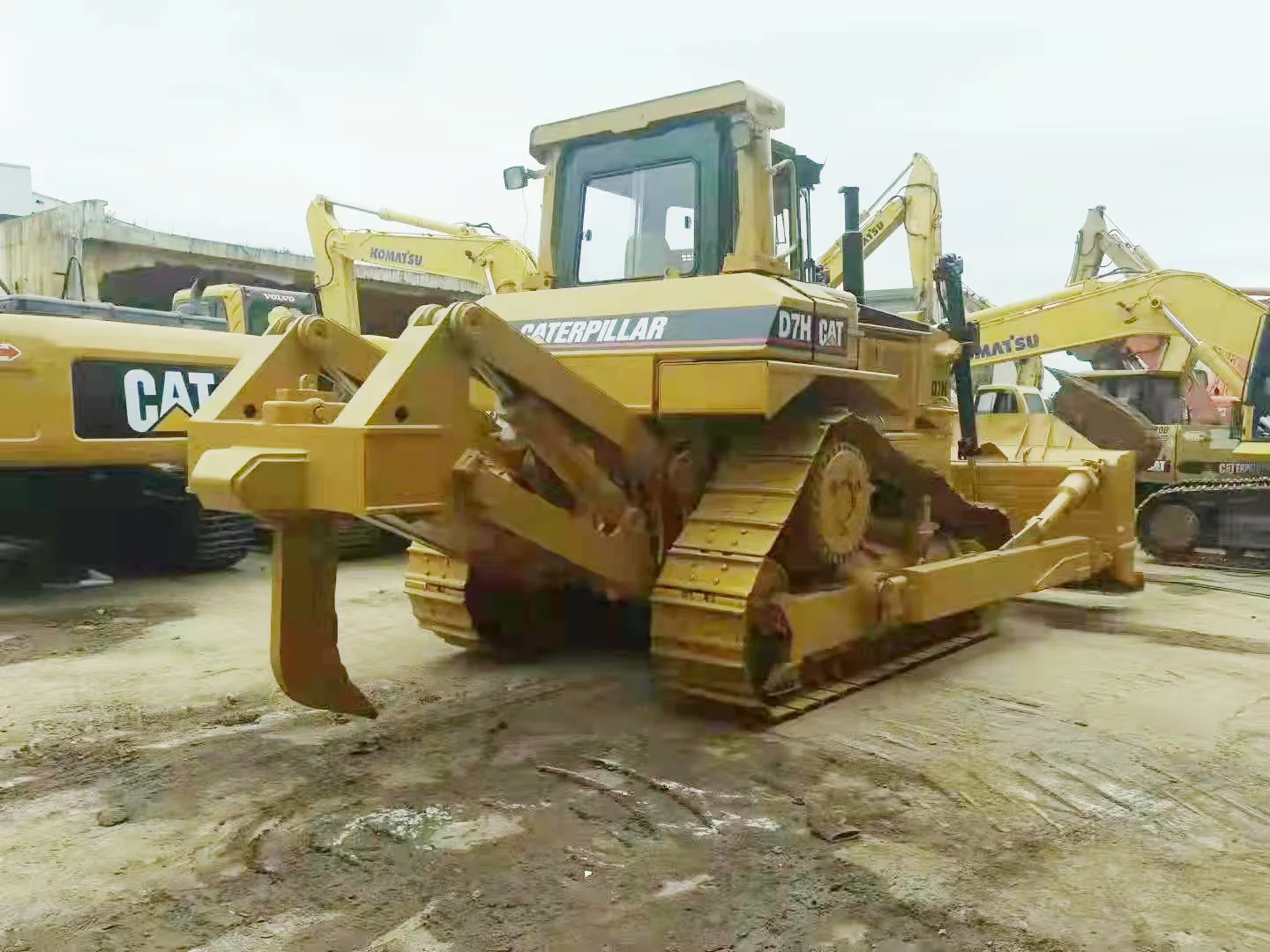 Недорогой бульдозер, гусеничный бульдозер CAT D7H, строительный бульдозер, японская оригинальная гусеничная машина CAT D7H, б/у бульдозеры