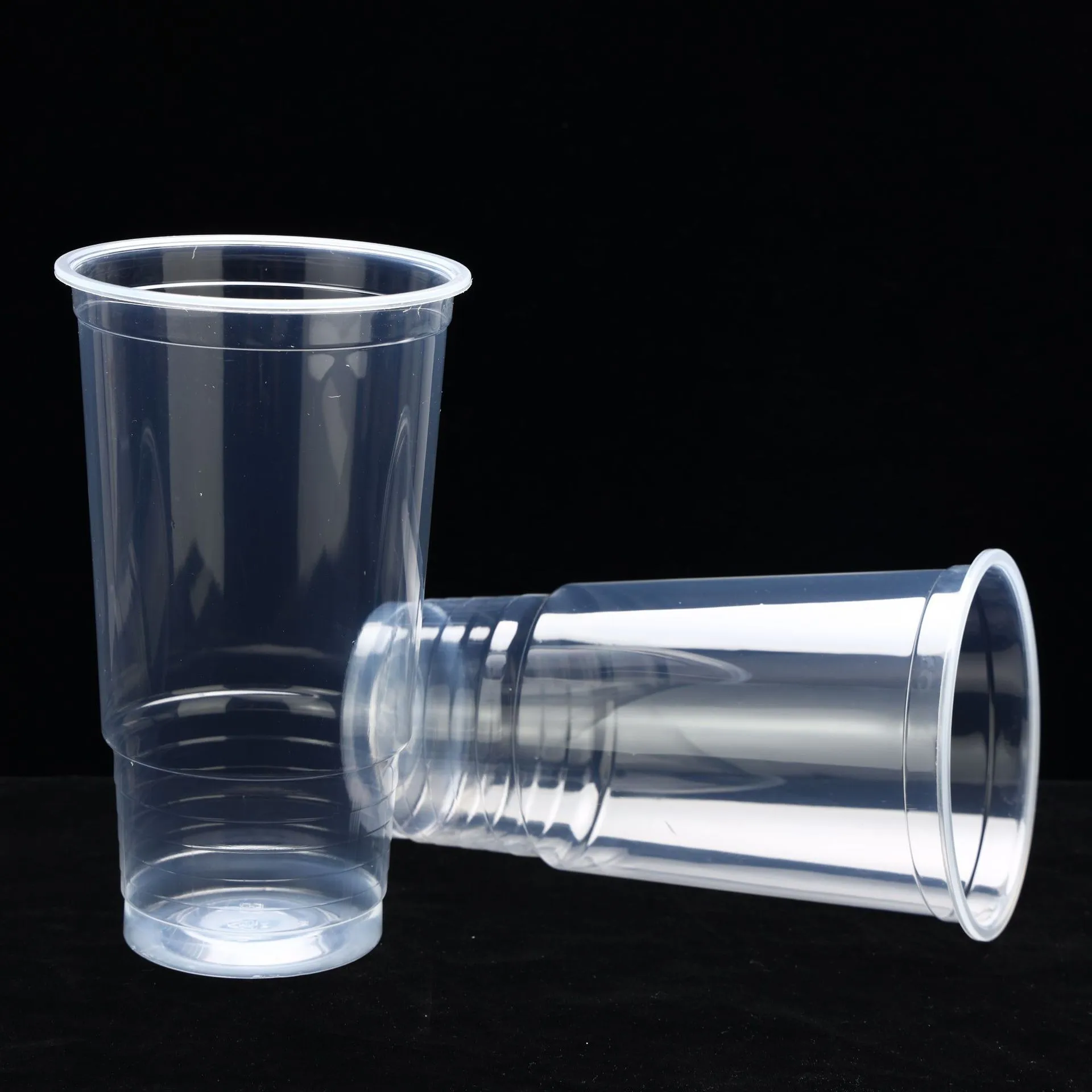 1000ml 32oz 1L Large Boba Bubble Tea Plastic Glass Cups Container Milk Tea Cup Disposable PET Clear Plastic Cup With Lid