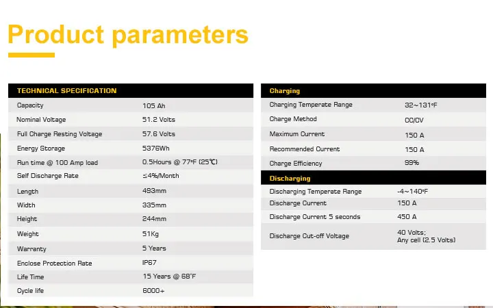 Lithium Golf Cart Battery 48v 100ah 200ah Lifepo4 Lithium Ion Electric Battery Pack 51.2v Deep Cycle IP67