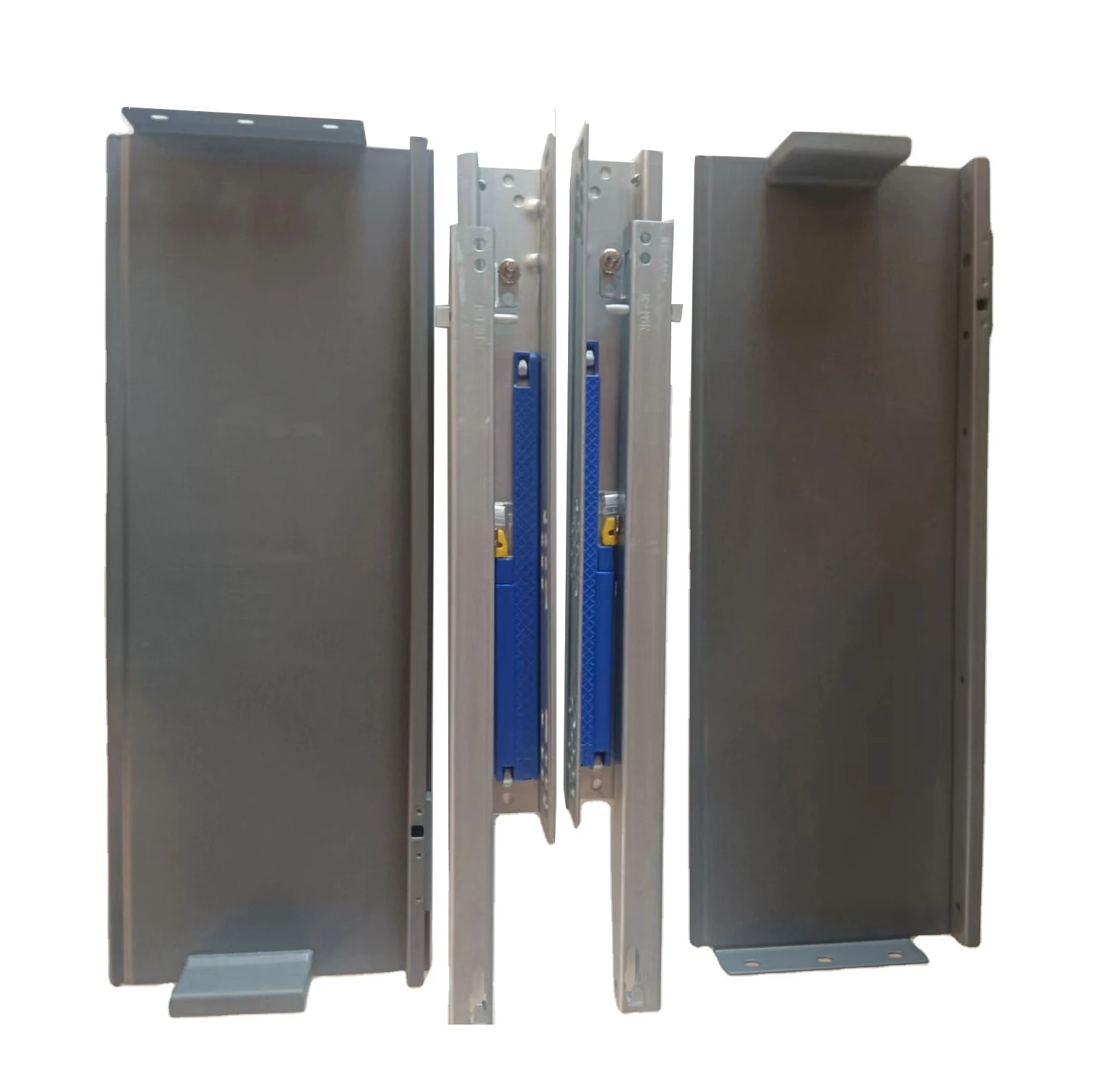 Undermount Drawer Slide Kitchen Cabinet Soft Close Drawer Concealed Runner Rail Single Extension 2 Fold Drawer Slide