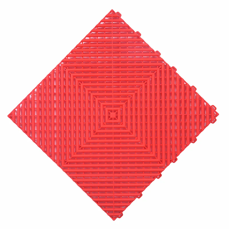 Wholesale High Loading Capacity Garage Flooring Tiles Pp Floor Mat  Interlocking Floor For Car Wash Room Workshop Repair Shop