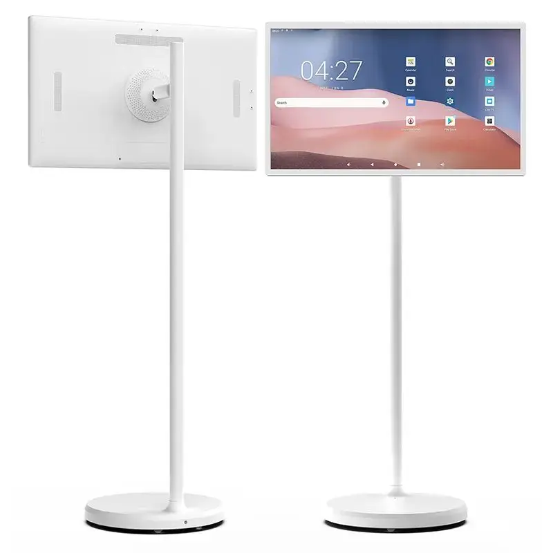 21.5 Inch Floor Standing Android Digital Signage Video Player Floor Standing Smart Tv  Portable Tv