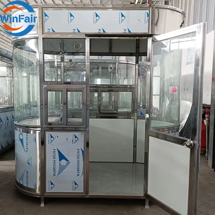 WinFair Portable Shack Ticket Booth Prefabricated Custom Mobile Sentry Box Parking Lot Ticket Booth Small Security Guard House