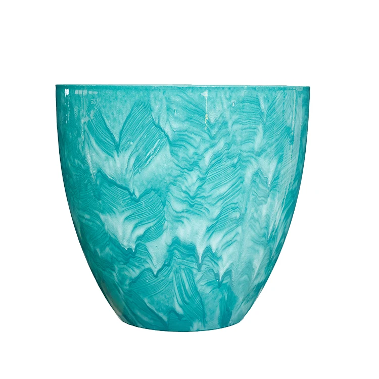 plant pot factory egg shape resin pottery plastic large modern style glazed effect ceramic face flower pot planters