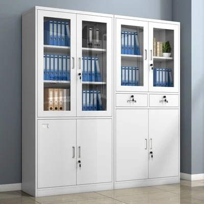 Modern Office Data Cabinet Steel File Cabinet Accounting Voucher Storage Financial Iron Locking Cabinet Manufactured Steel File
