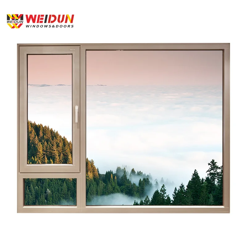 Weidun VF85 Heat Sound Water UV protection Insulation Aluminum Frame Sash Casement System Window For Houses Seal the balcony