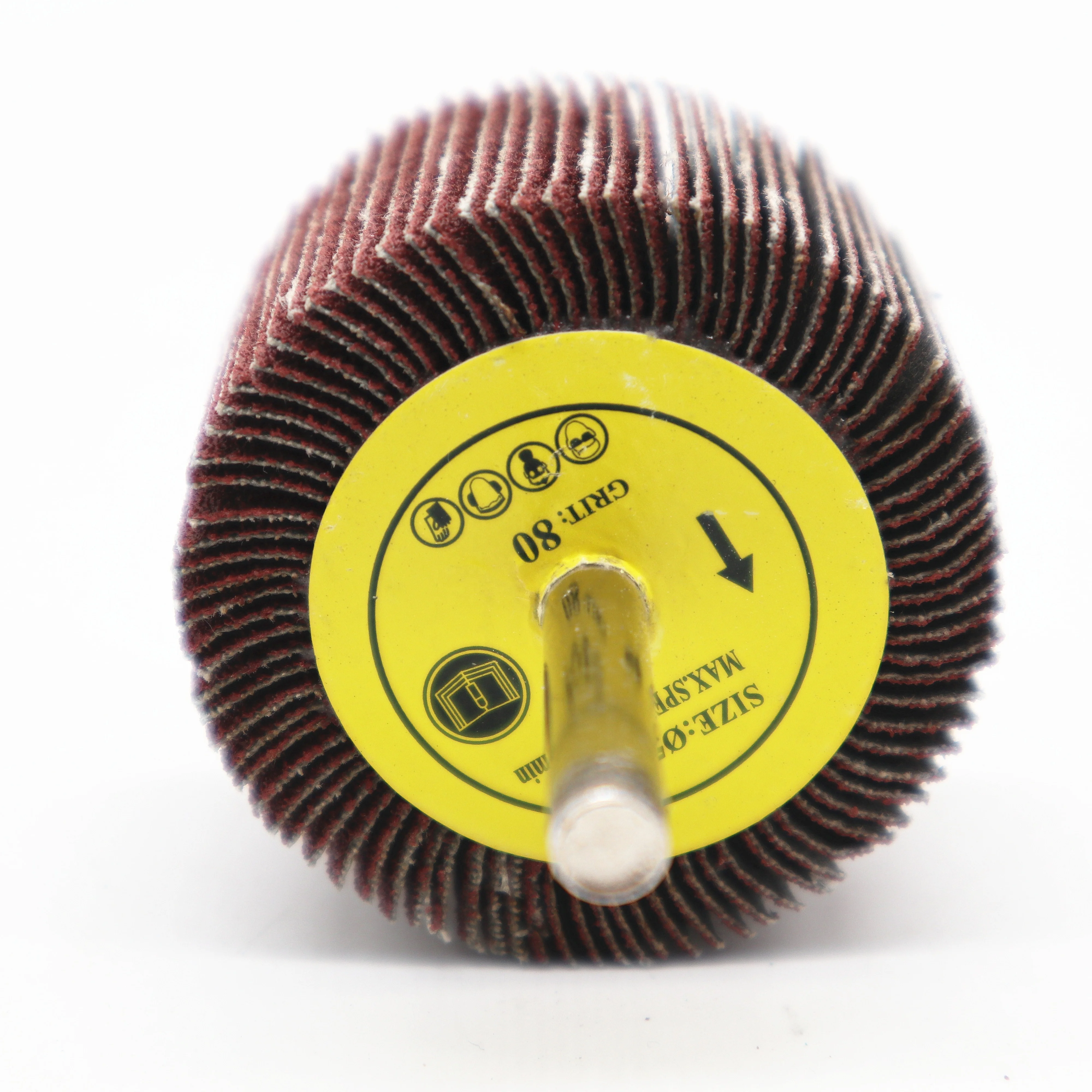 high quality flap wheel with shank flap wheel with sand paper for metal polishing