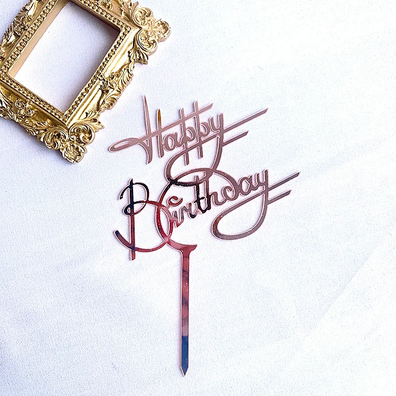 Акриловый Топпер для торта на английском языке, креативное украшение для торта на день рождения