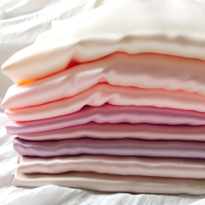 Wholesale custom Solid Color 100% pure Natural Mulberry Silk Fabric  printing silk fabric pure mulberry silk