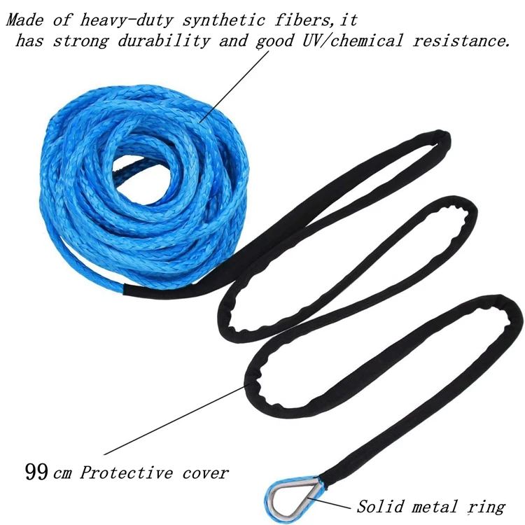 6mm winch rope trailer rope off-road vehicle rescue self-rescue rope bold outdoor durable special polymer