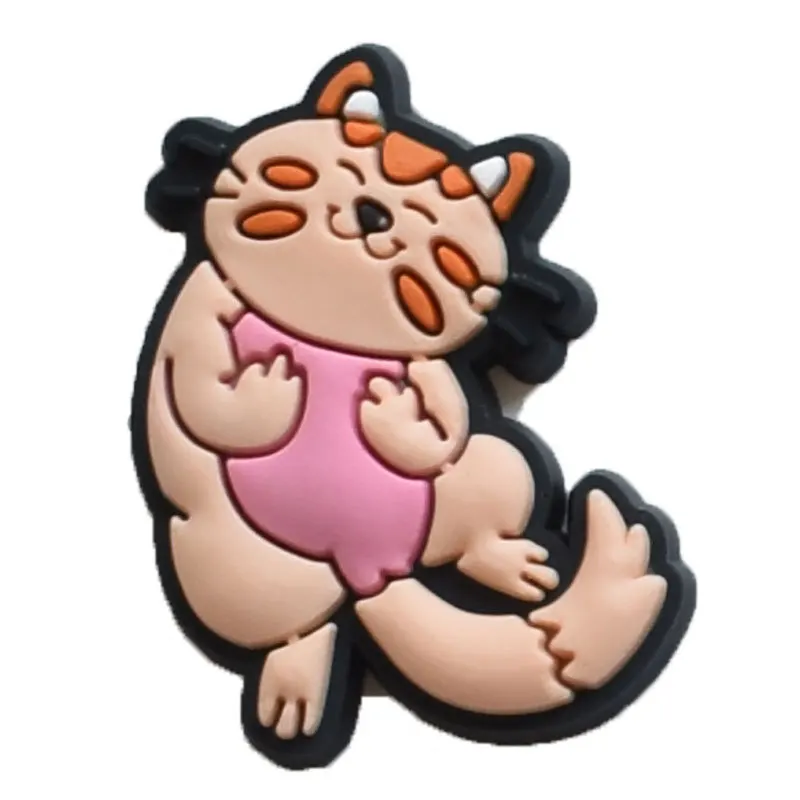 Cute Cat Wholesale Pvc Clog Shoe Decorations Charms Soft Rubber Shoe Croc Charms As A Gift For The Child