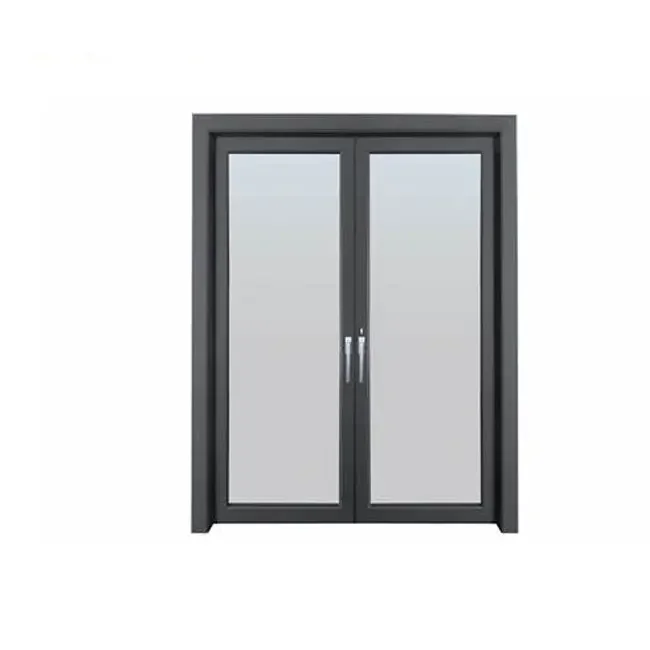 Modern Exterior Door Aluminum Casement Door Villa Apartment House Front Entry Tempered Glass Doors