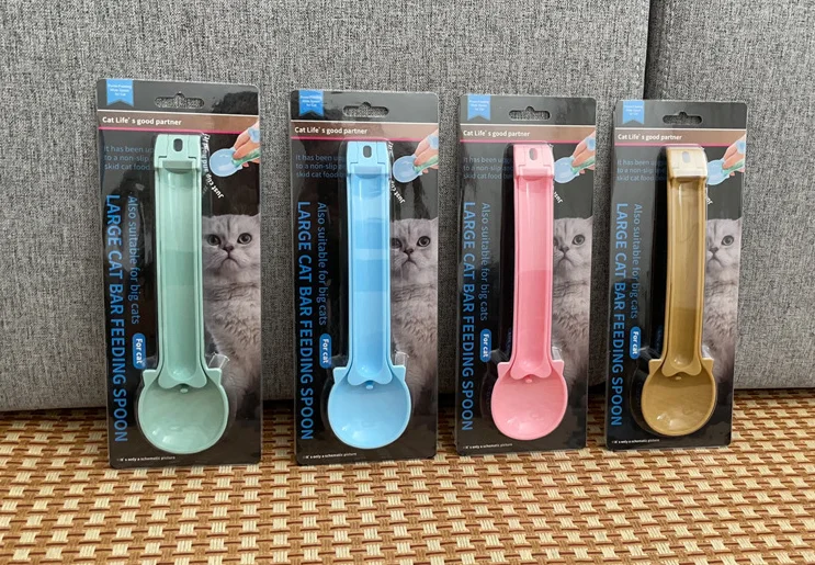 Wholesale cat feeder cat food squeeze spoon pet liquid snack feeding spoon cat food spoon multifunctional