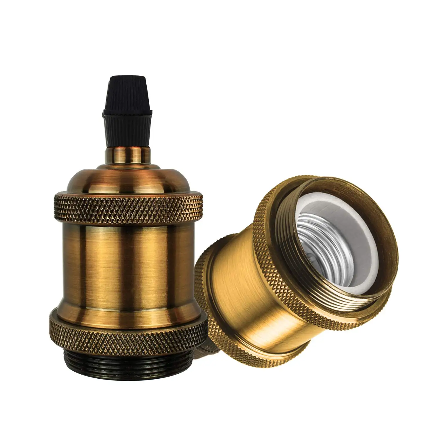 
Vintage lamp socket E26 E27 base antique Edison pendant ceramics light sockets antique brass color industrial lamp holder  (62345196702)