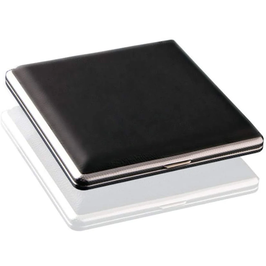 Leather Black Cigarette Case Holds 20 Cigarette (for Regular Size and King Size 84mm Only)