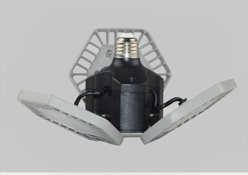 Garage Warehouse Led Deformation Folding Induction Lamp Mining Light Floodli Trifolium High Bay Light