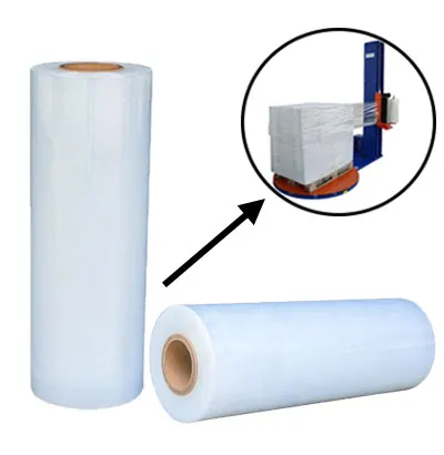 Wrapping machinery clear stretch film with laminated plastic wrap machine length pallet stretch film