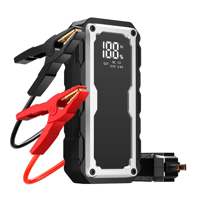 12V 20000mAh Portable Car Battery Booster Jump Starter Pack for Up to 10L Gas & 8L Diesel Engines with Jumper Cable