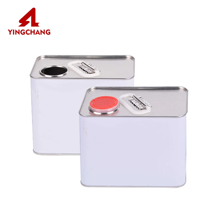 2L 2 liter 2000ml metal empty tinplate square tin can