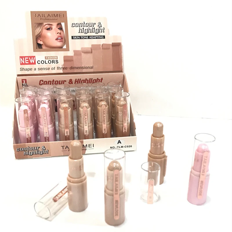 New Colors 3D Face Even Makeup Contour & Highlight Concealer Marker Facial Make Up Highlighter Contour Stick Private Label