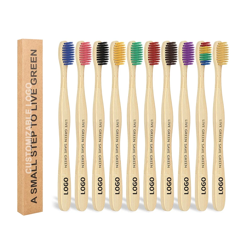 Free Sample Natural BPA Free Biodegradable Hotel Tooth Brush Eco-Friendly Bamboo Disposable Travel Toothbrush For Adult