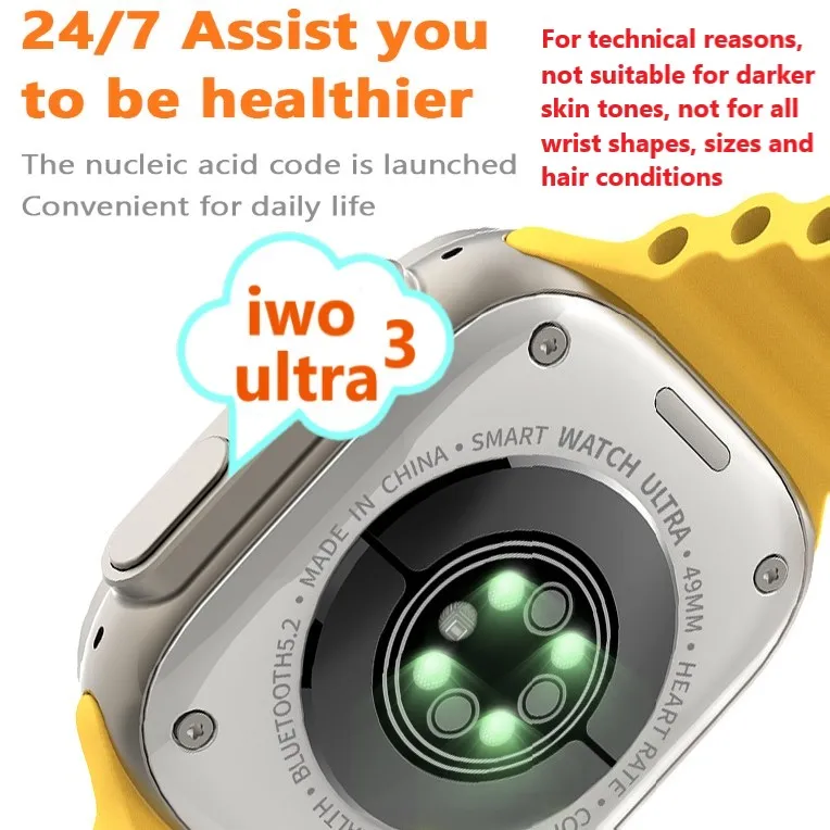 Best of best quality iwo ultra3 smartwatch series watch 8 ultra compass 2.2 inch luxury series8 watch8 iwo ultra 3 smart watch