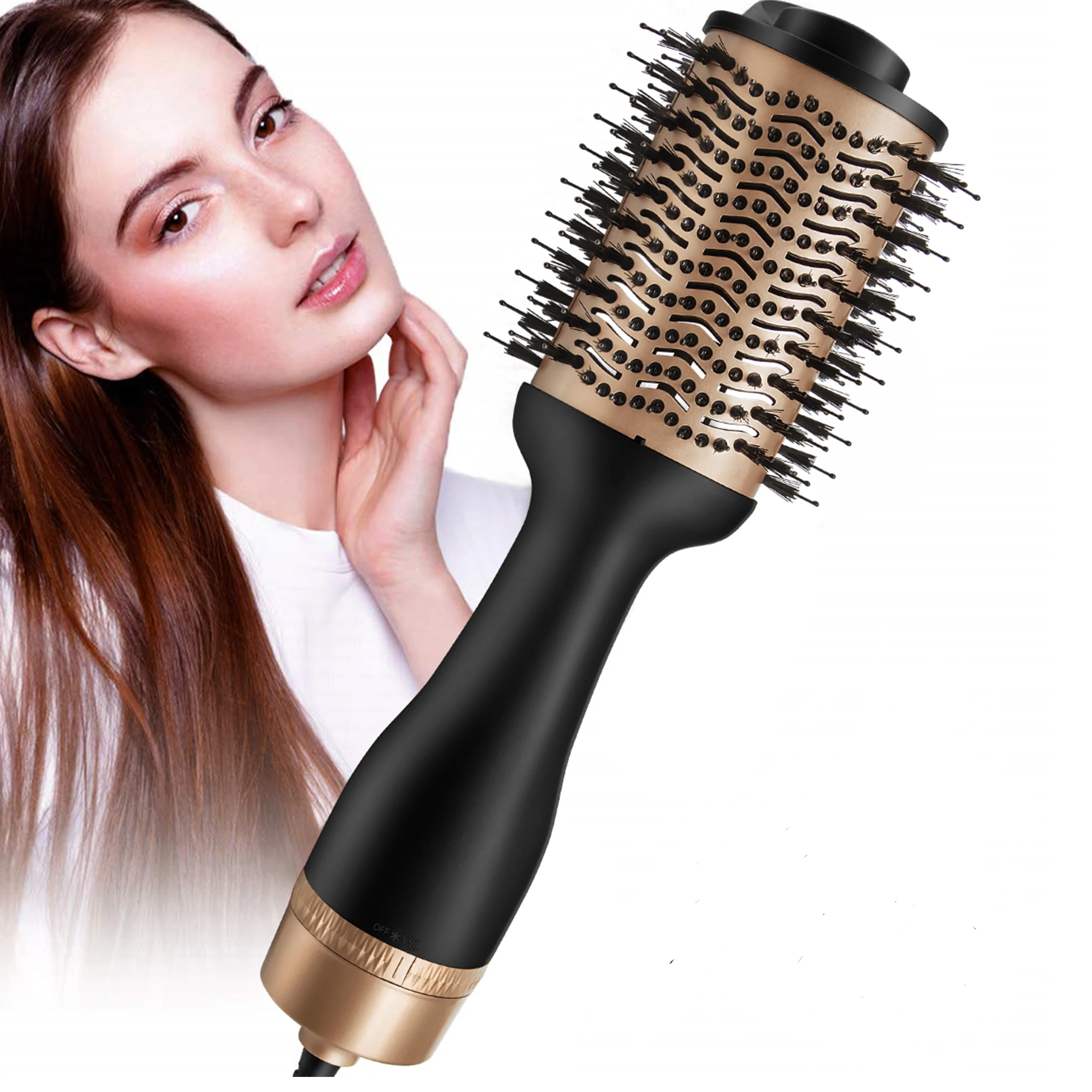 Фен для волос, щетка, фен для волос и объемная щетка с горячим воздухом, керамический электрический фен, стайлер, выпрямитель с отрицательными ионами, Стайлинг