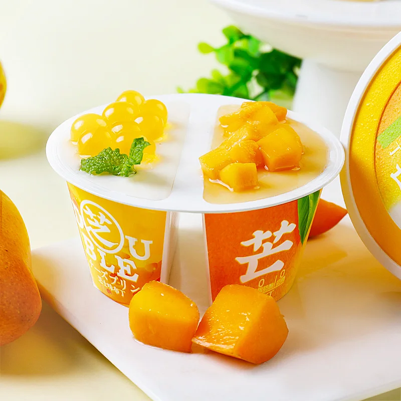 113g Exotic Snacks Halal Sweet  Double Flavor Cheese and Strawberry Flavor Jelly Pudding