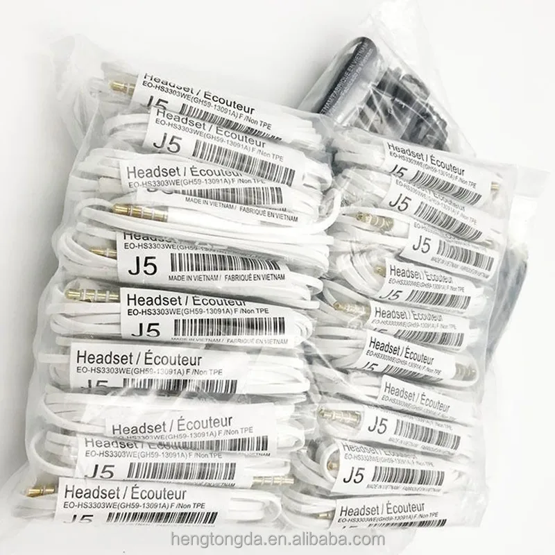 Wholesale Hot Sales Cheap Price Headset 3.5mm Handsfree headphone For Samsung S4 s6 JB J5 Earphone With Mic And Volume Control