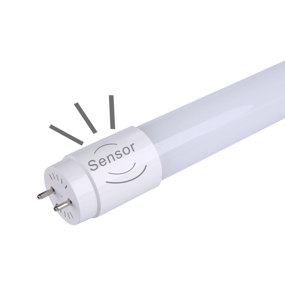 High quality Microwave sensor motion detective led tube t8 lighting 9w 18w  glass led tube 180-265V