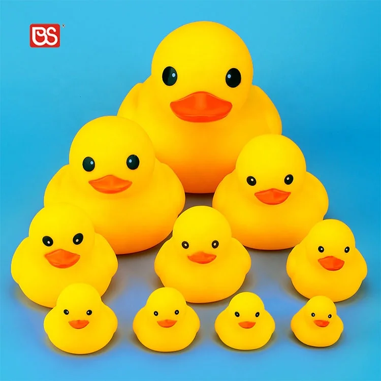 BS Promotional Custom Logo Low Price Eco-friendly Assortment Floating Bulk Yellow Shower Bath Toy Rubber Duck For Baby
