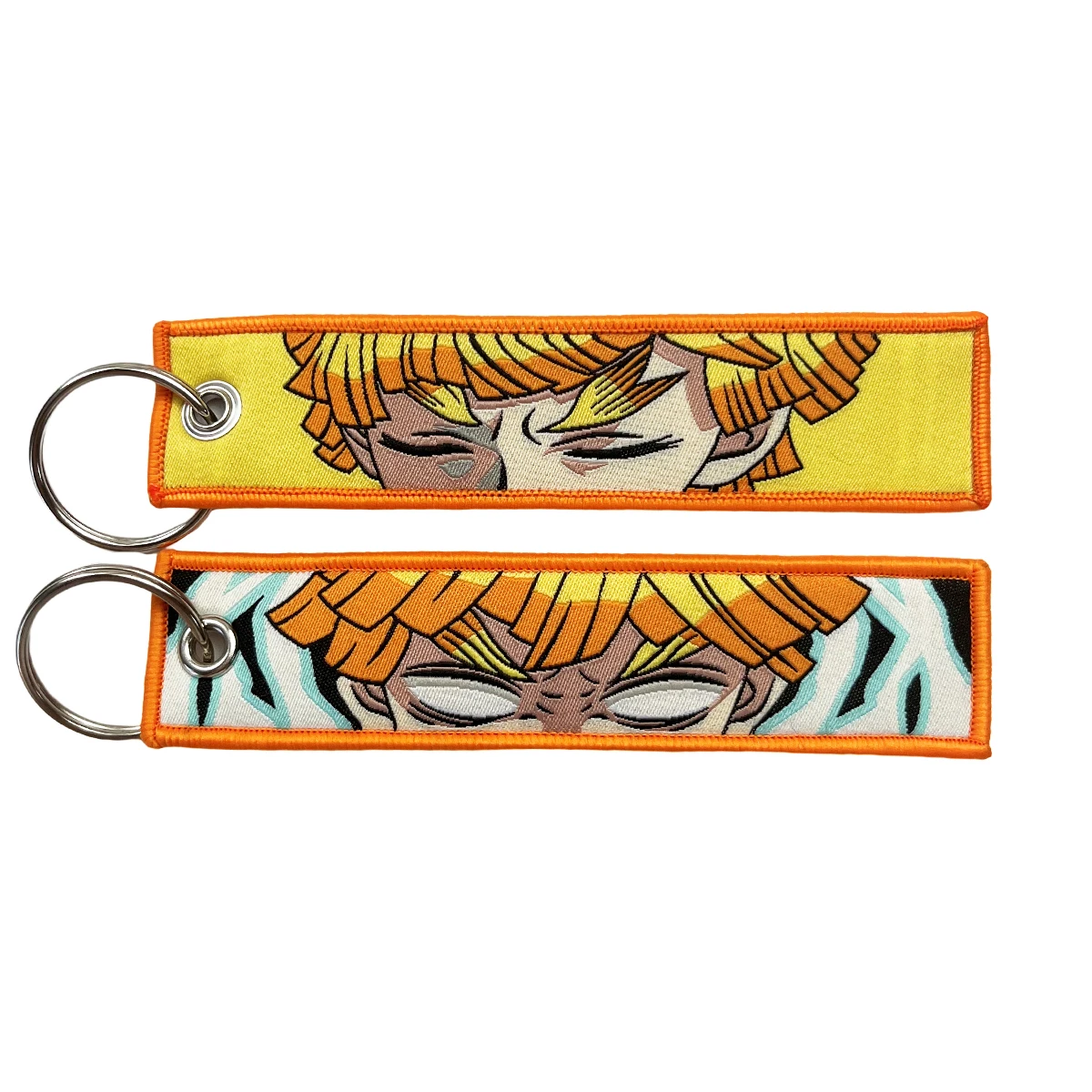300 Designs Anime Accessories keychain Fabric embroidery keychain Anime Chainsaw-Man Jet Tags