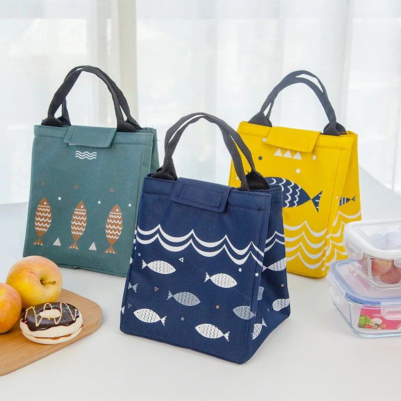 
Promotional Foldable New Sublimation Polyester Recycled Cooling Insulated Children Women Sport Tote Lunch Bag For School Kids 