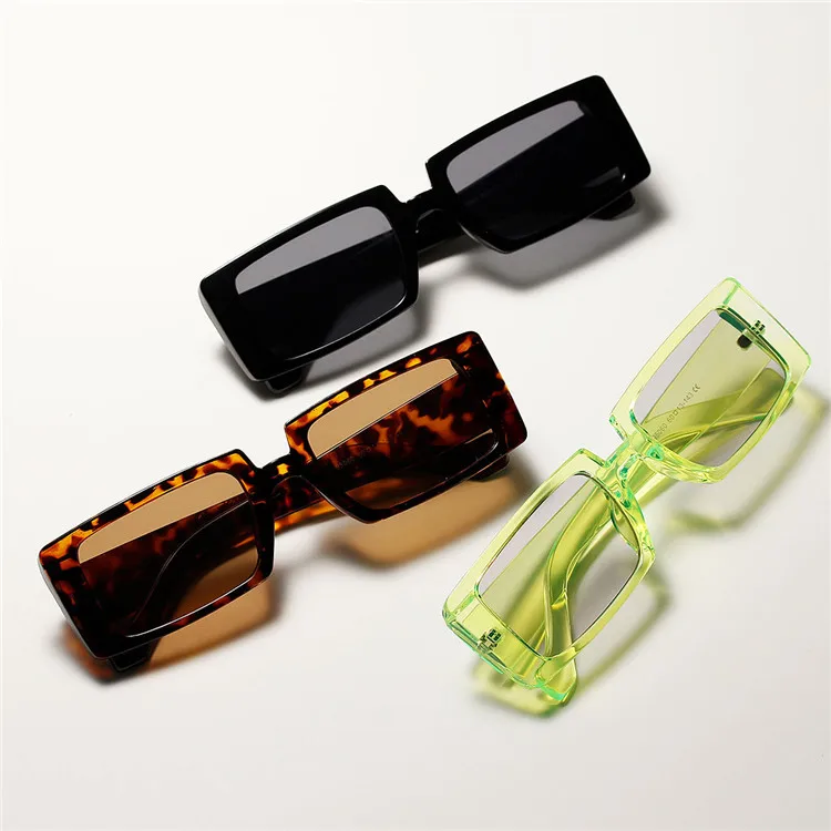  Изготовленный На Заказ 90s бренд lentes de sol прямоугольной Прямоугольная оправа солнцезащитные очки унисекс Модные оттенки в ретро-стиле для мужчин и женщин винтажном