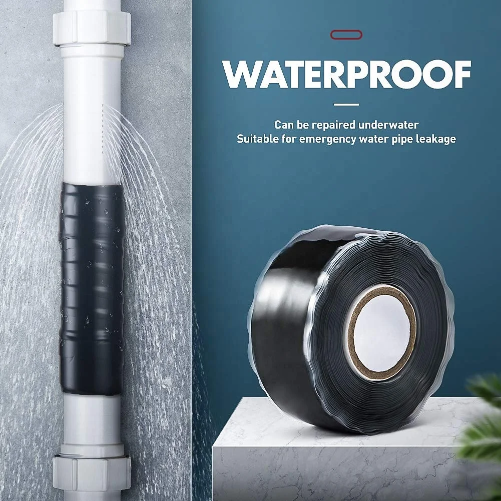 Electrical Silicone Rubber Hose Leak Waterproof High Pressure Plumbing Repair Tape Silicone Self Fusing Tape