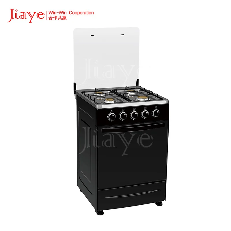 China Golden Supplier 4 Burner Gas Stove Cooker Gas Burner With Pizza Oven Price Freestanding Gas Oven Range