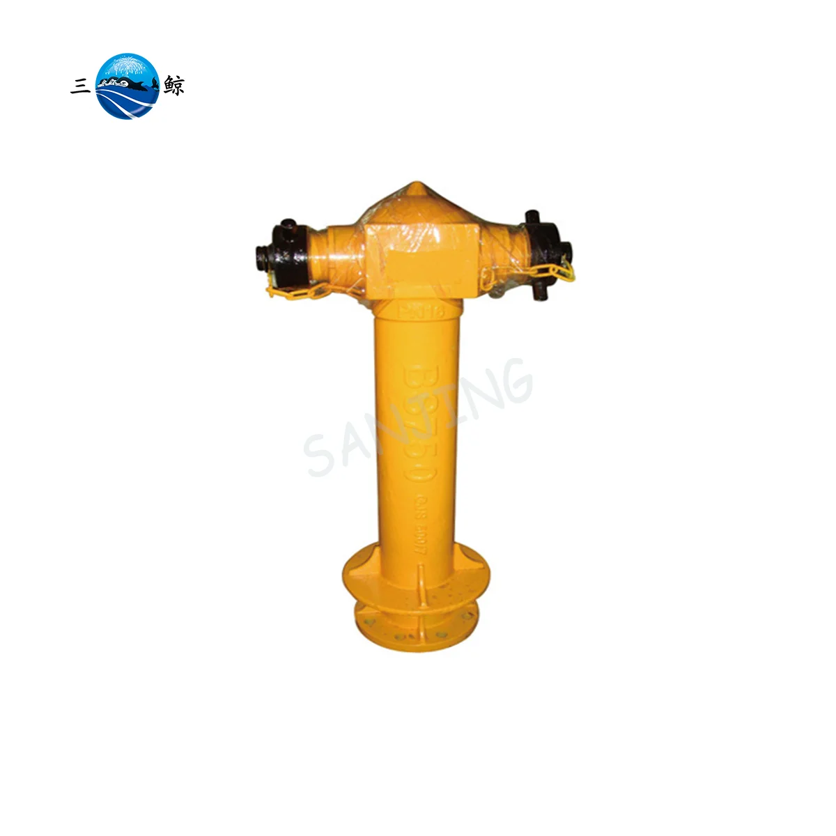 SANJING Two Way Brass Outlet Landing Valve  Wet Pillar Hydrant BS750 Fire Hydrant