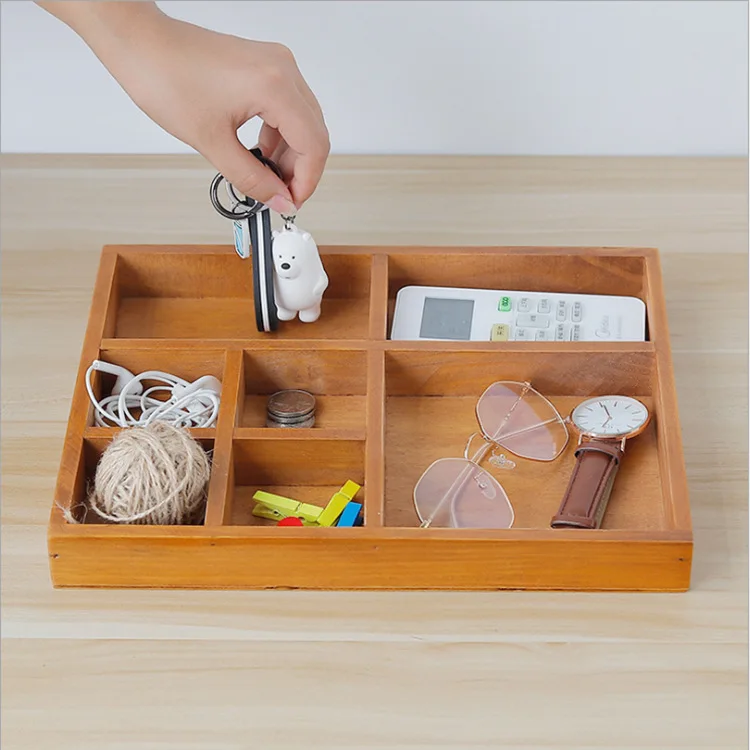 Wood Drawer Organizer Utensil Tray Kitchen Storage Box Versatile Dividers Cutlery Holders Bins Containers organizer tray.