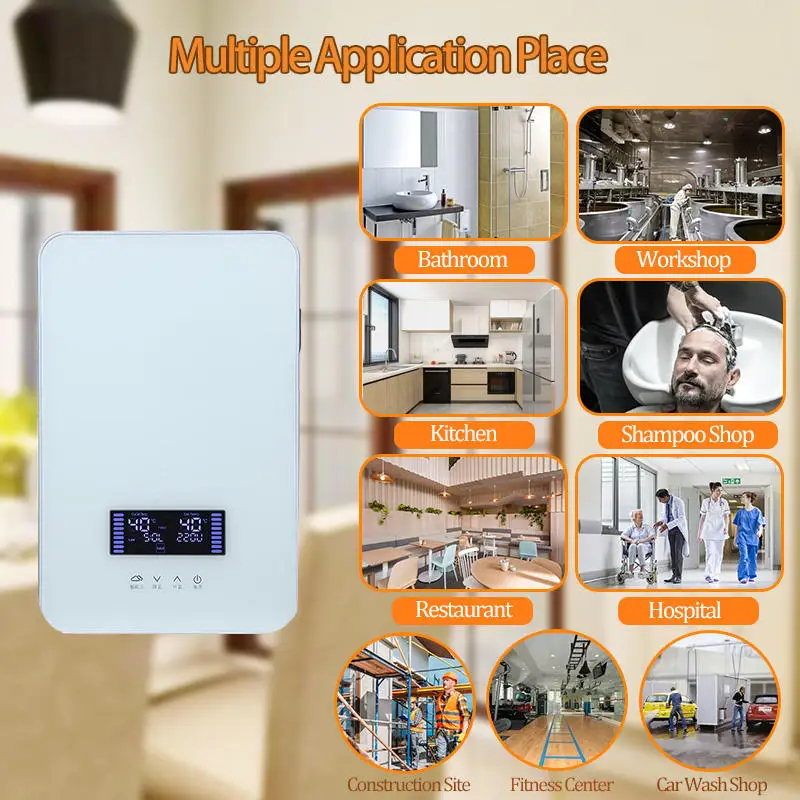 Top Seller Products 12-24KW Smart Touch Control Tankless Water Heater 380V Instant Electric Water Heater for Central Hot Water