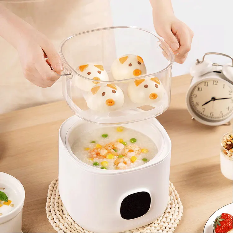 Egg Boiler Electric Automatic Ceramic Inner Stew Soup Pot Baby Food Maker Mini Multi Cooker