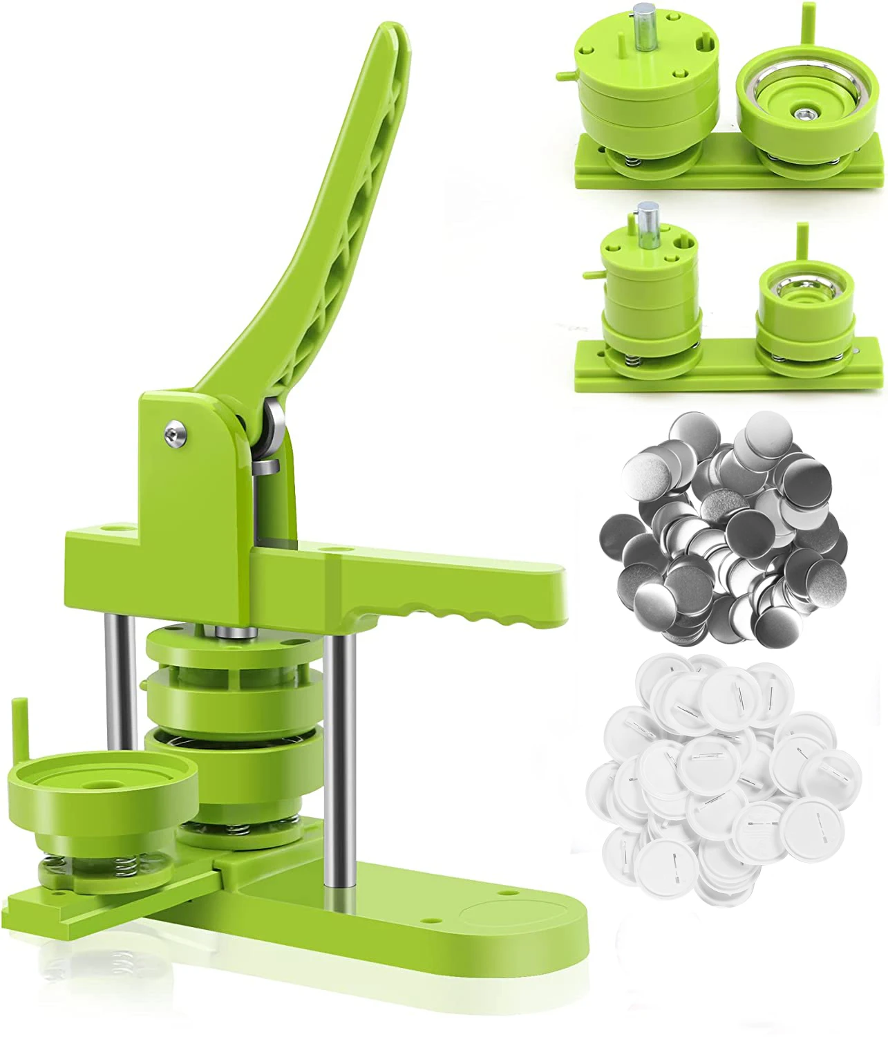 Button Maker Machine Multiple Sizes, Pin Maker Machine 1.25 inch 2.25 inch, Interchangeable Molds Badge Button Press Machine