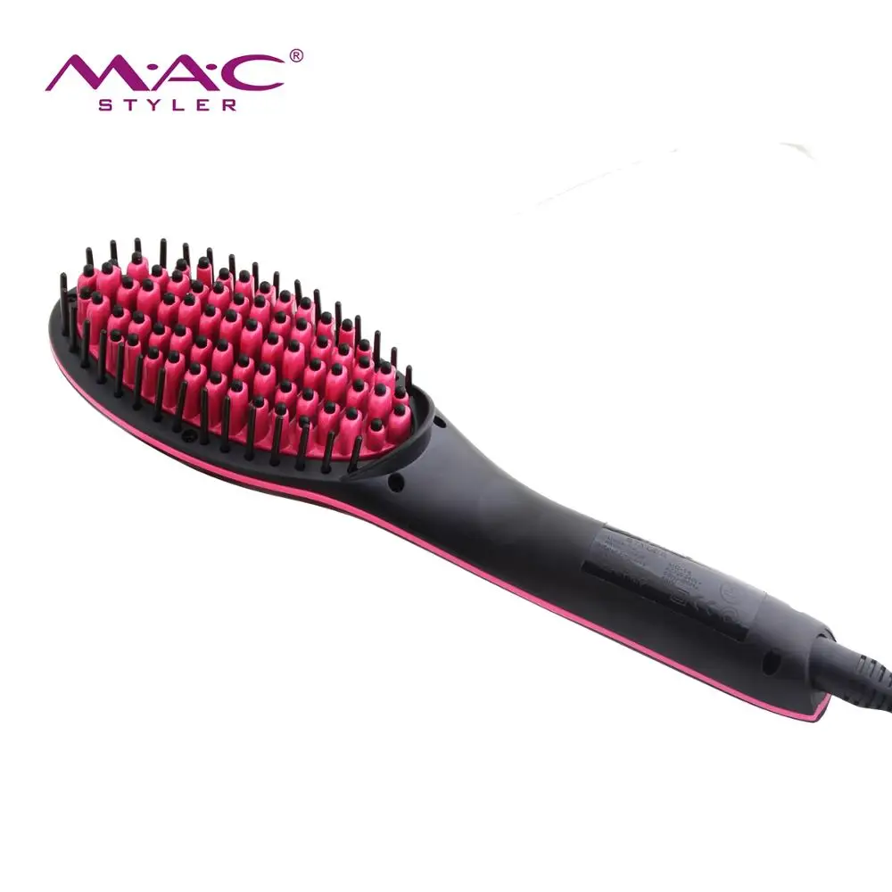 Newest Ceramic Amazing Hair Brush Straightening Comb Mini Portable LCD Display Hair Straightener Comb